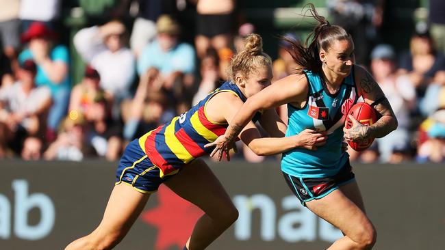 Gemma Houghton was impressive in attack for the Power. Picture: James Elsby/AFL Photos