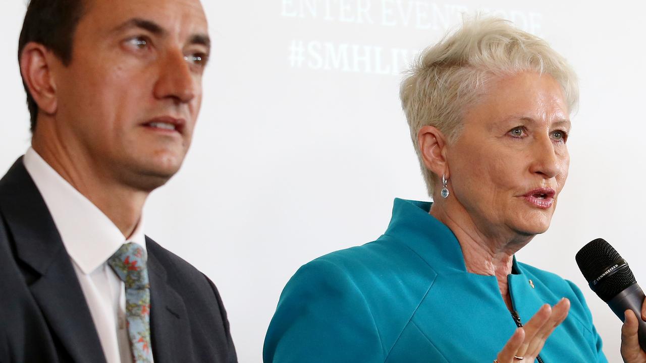 Rivals Dave Sharma and Kerryn Phelps.