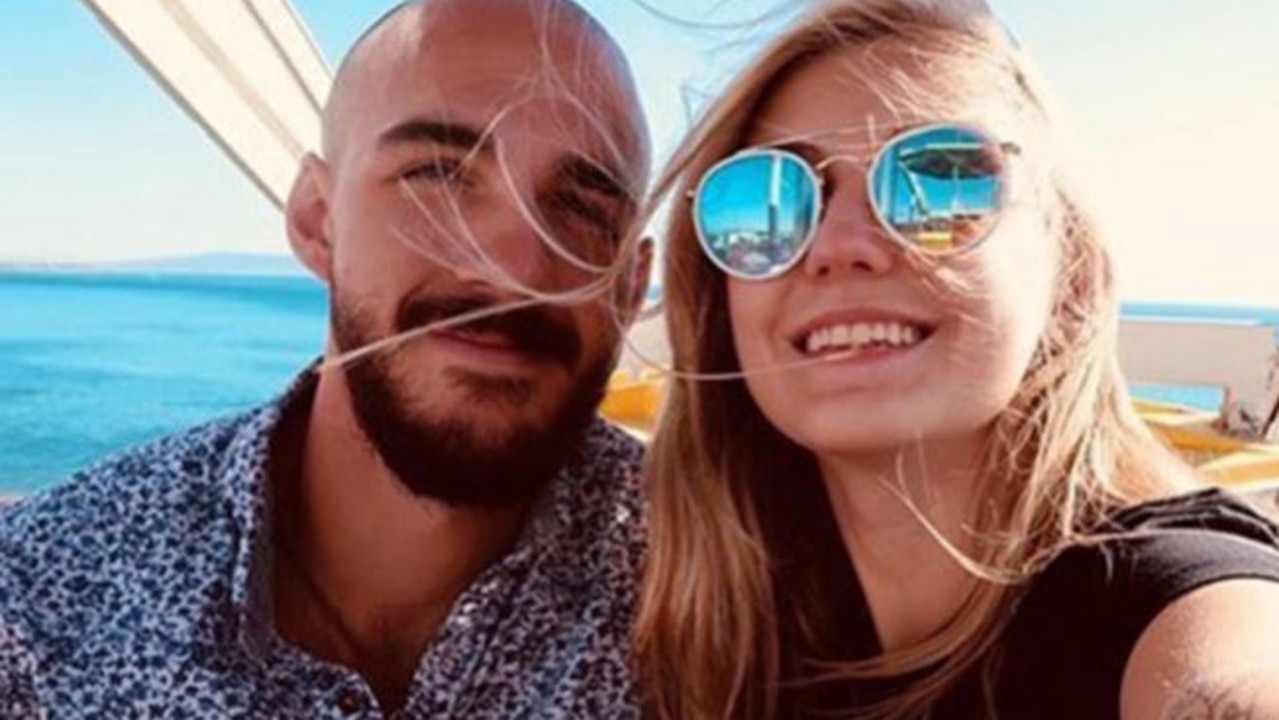 Gabby Petito pictured with her fiance Brian Laundrie. Picture: Instagram