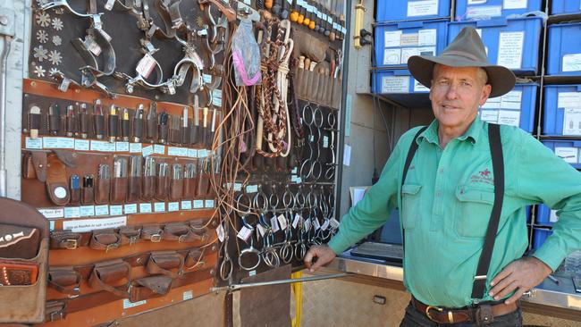 Proprietor of Kent Saddlery Lyle Kennedy, who operates the business with his wife Helen, travelling around the Outback selling equipment for horses. PIC: MATT GARRICK