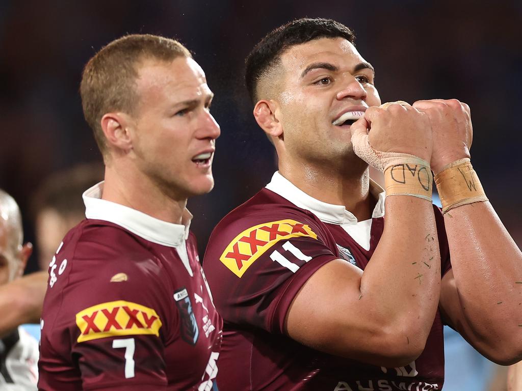 Queensland and Gold Coast star David Fifita isn’t as locked in at the Titans as they had trumpeted back in August. (Photo by Mark Kolbe/Getty Images)