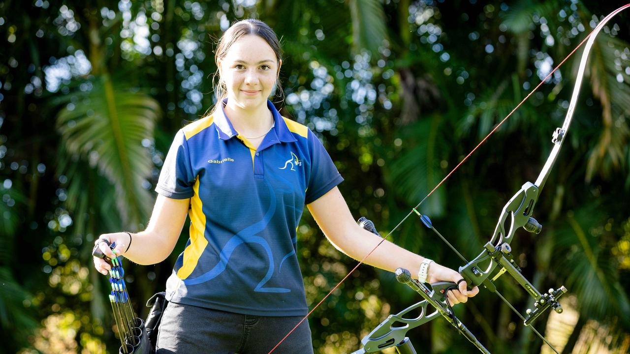 Gabrielle West has been selected to represent Australia at the World Archery Youth Championships in Canada. Picture: Richard Walker