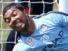 Melbourne City training at La Trobe university in Bundoora, .17th December Melbourne Australia. Melbourne City's Tando Velaphi watched on by Andrew Redmayne during training. Picture : George Salpigtidis.