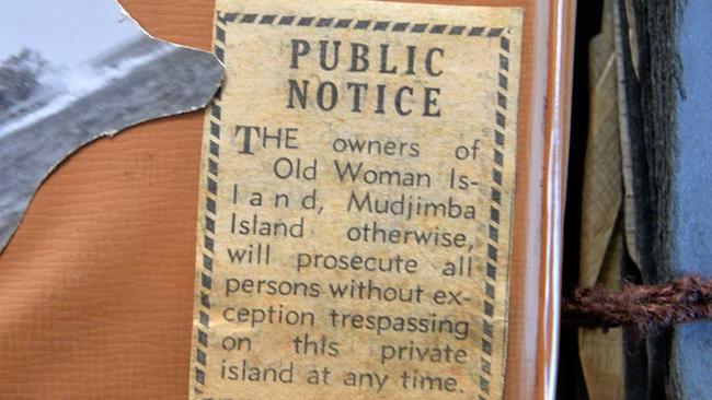 A notice put on in the Sunshine Coast Daily to warn people away from the island. Picture: Contributed