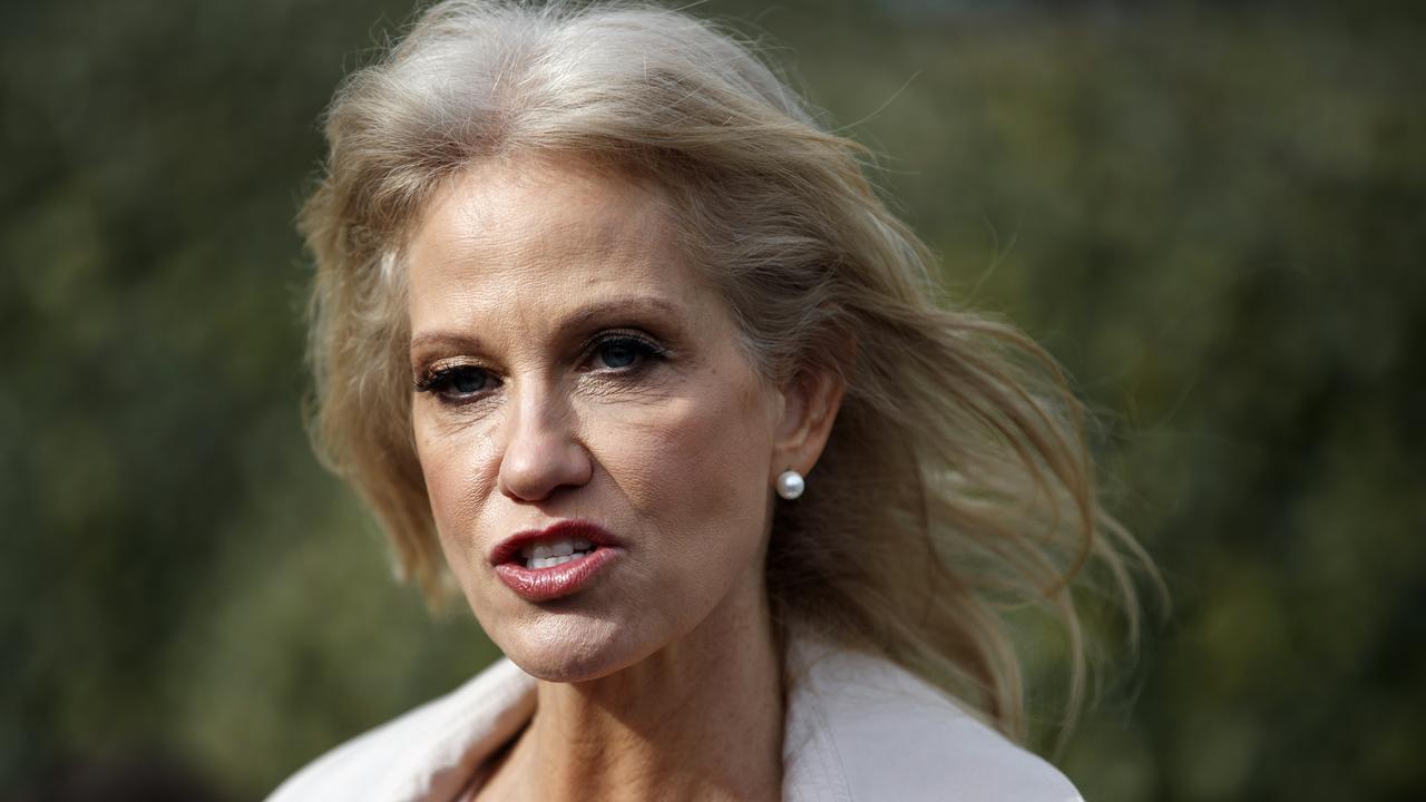 White House senior adviser Kellyanne Conway was compared to a cartoon villain in the book. Picture: AP/Evan Vucci