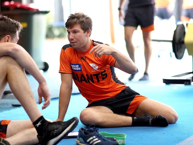 PLEASE CHECK WITH DT SPORT BEFORE USE - Feature on the GWS Giants first session back for the whole squad after being last seasons Grand Finalists. Toby Greene. Picture. Phil Hillyard