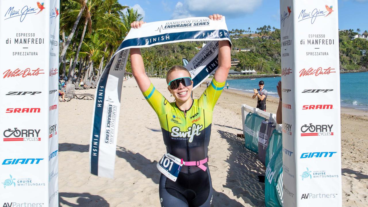 Carmen Teiniker claimed her first Hamilton Island Triathlon crown on the weekend. Picture: Supplied