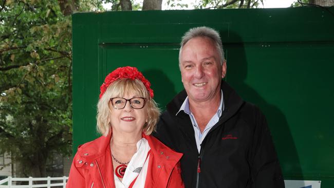 Gerald and Mim O’Halloran attend the Mansfield Cup races. Picture: Brendan Beckett