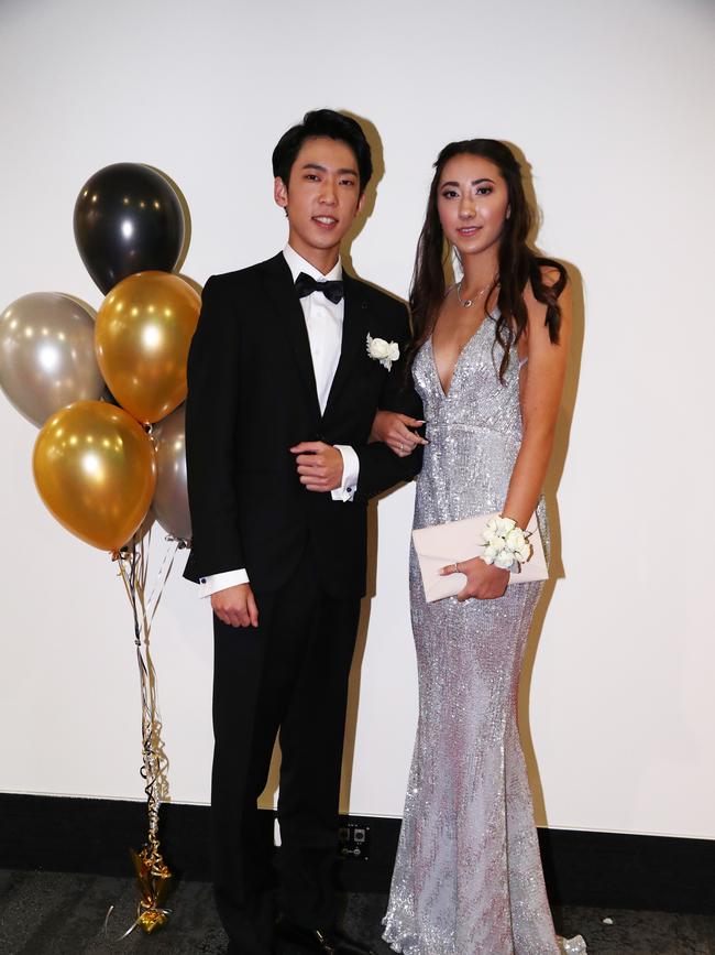 David Ju and Mishap Schofieldat Trinity Lutheran College formal at Gold Coast Convention and Exhibition Centre. Photograph : Jason O'Brien