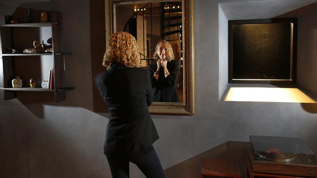 Playwright Joanna Murray-Smith on the set of STCÕs Switzerland at the Drama Theatre, Sydney Opera House. The Australian / Picture David Moir 4/11/2014