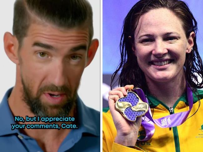 Michael Phelps and Cate Campbell.
