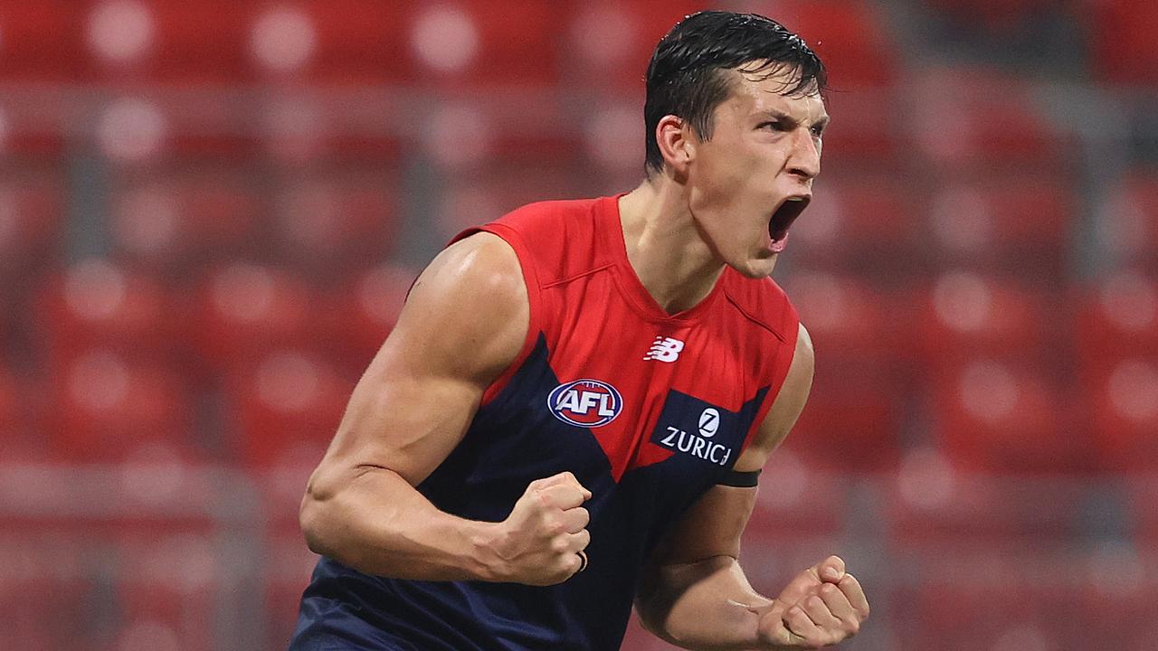 Melbourne held on to beat Gold Coast on Saturday night. Photo: Phil Hillyard