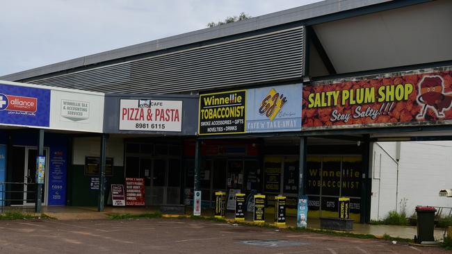 The violence started at Winnellie shops. Picture: Darcy Fitzgerald