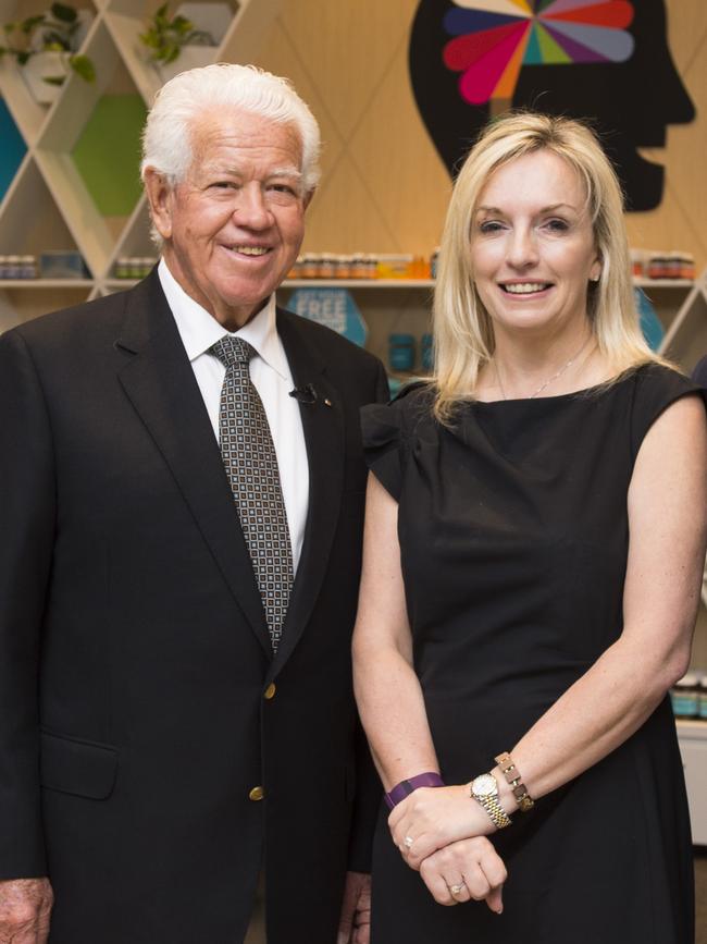 Marcus Blackmore and Christine Holgate during her time as CEO of the vitamins company.