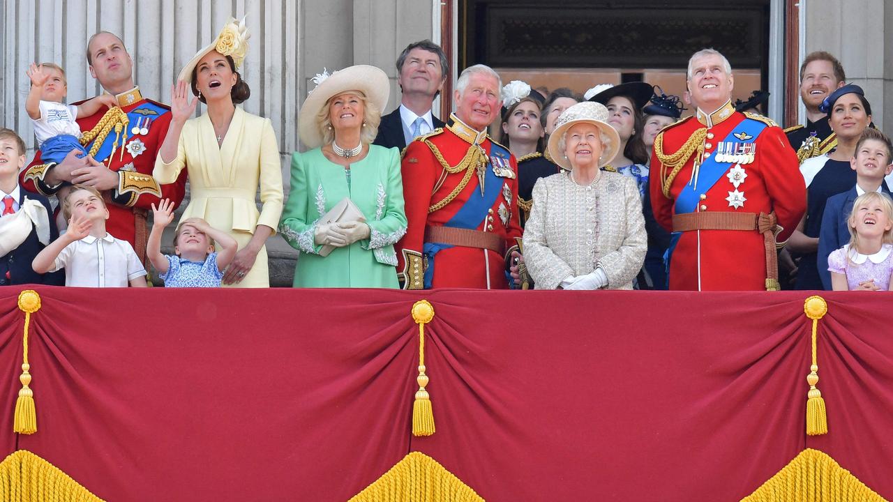 Members of the royal family on the balcony of Buckingham Palace in 2019. Picture: Daniel Leal-Olivas/AFP