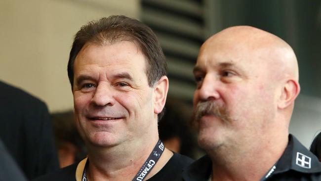 CFMMEU boss John Setka and his deputy Shaun Reardon arrive at the Melbourne Magistrates’ Court. Picture: Aaron Francis