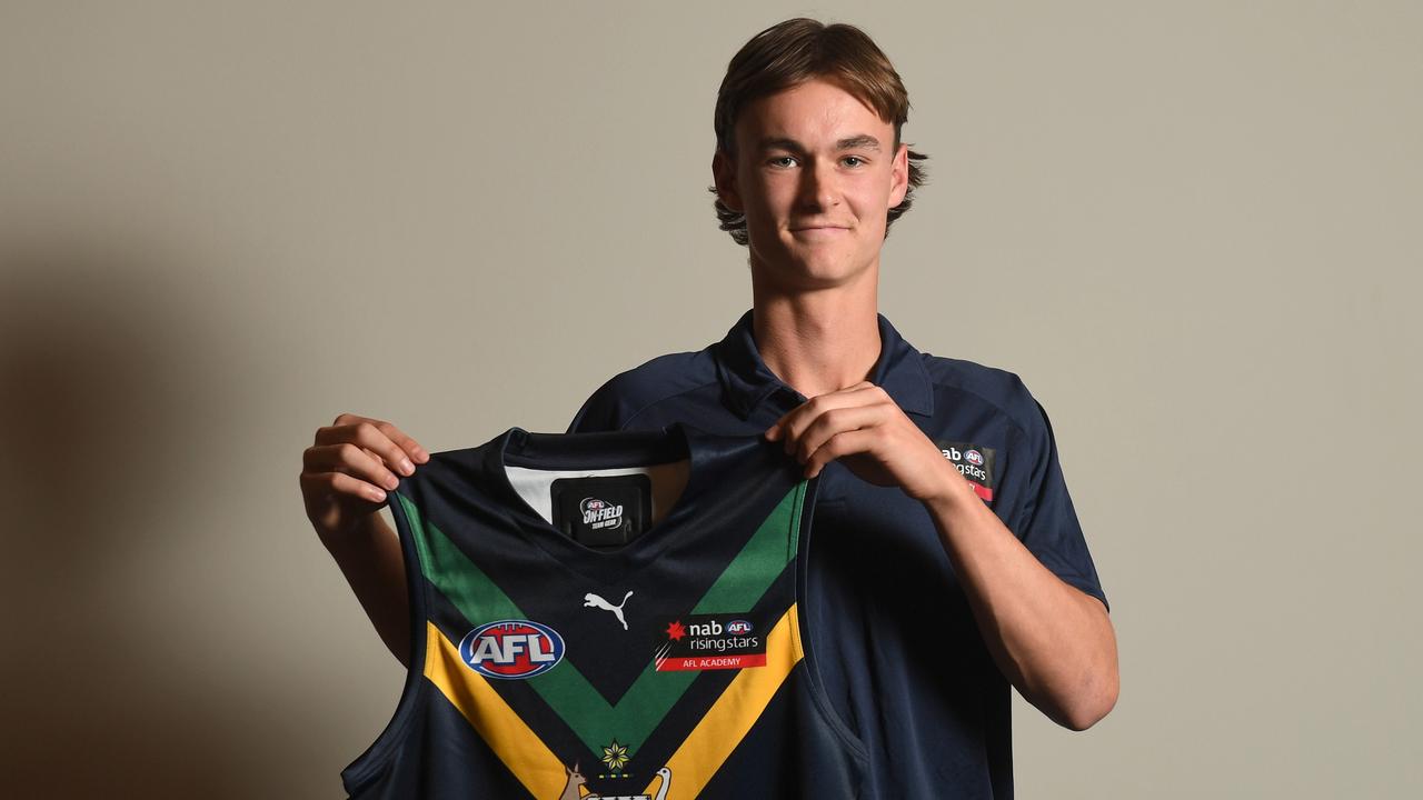 Top WA prospect Sam Gilbey broke his leg in August. Picture: Morgan Hancock/AFL Photos