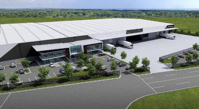 HEADING NORTH: An artist’s impression of the Northline transport and logistics facility being built at Redbank Motorway Estate. Picture: Contributed