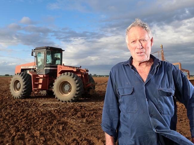 Gerard Ryan, from Echuca South, #0437841125, preparing land for lucerne sowing,   Picture Yuri Kouzmin