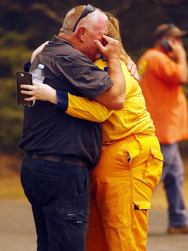 The blazes took a toll on all firefighters. Picture: Sam Ruttyn