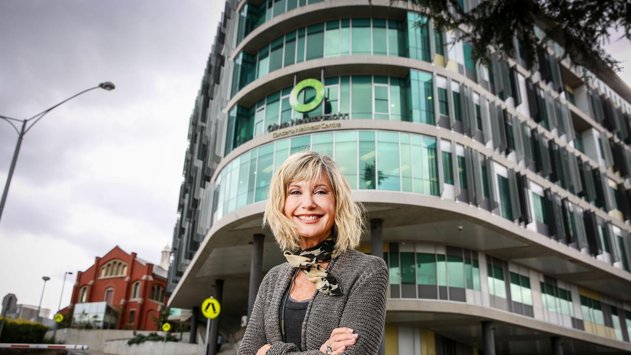 Olivia Newton-John at her Cancer Wellness and Research Centre in 2018. Picture: Nicole Cleary.