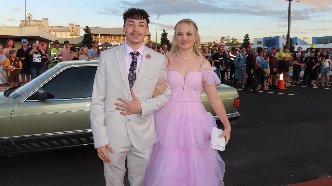 Students arriving at the Kingaroy State High School Formal at Kingaroy Town Hall on November 11.