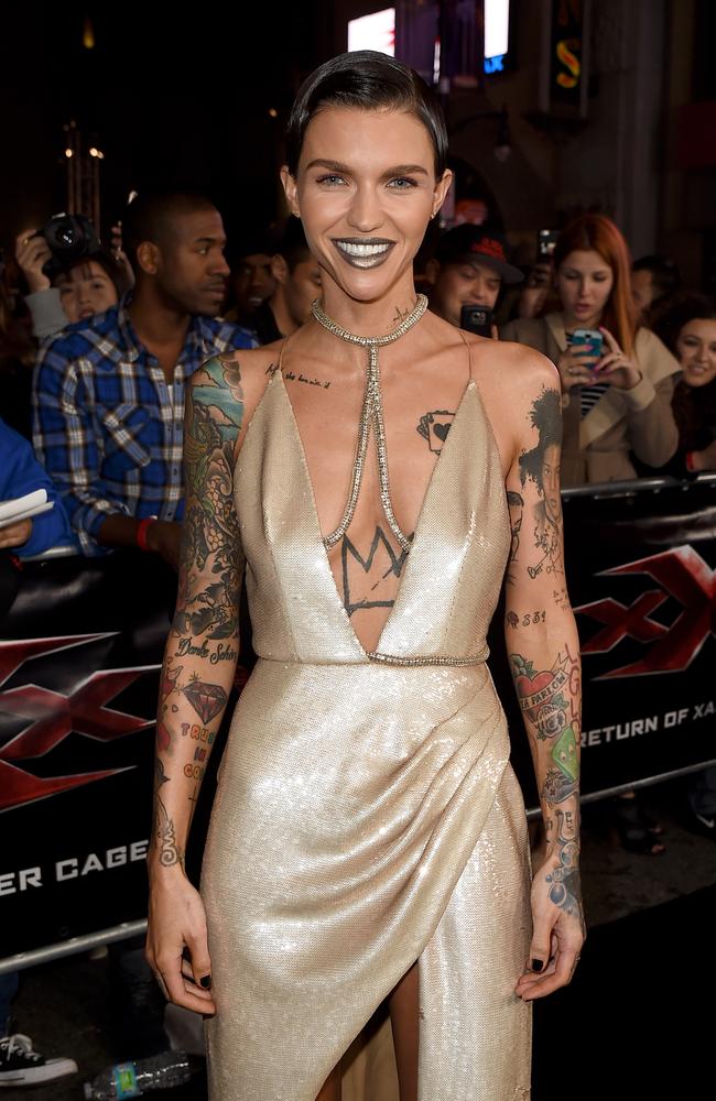 Rose stunned in a daring Julien Macdonald gown at Thursday night’s premiere.