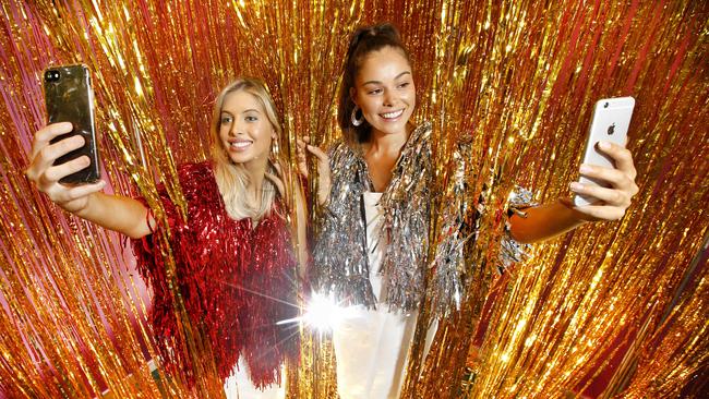 Alana Orsulic and Elissa Burns test out The Tinsel Room. Picture: David Caird