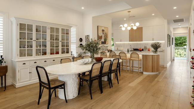 The Highgate Hill home’s large kitchen and dining area. Picture: NIRA Collective