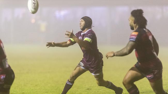 Danny Wassell attacks for Dalby against Valleys in TRL A grade round two rugby league at Herb Steinohrt Oval, Saturday, April 9, 2022. Picture: Kevin Farmer