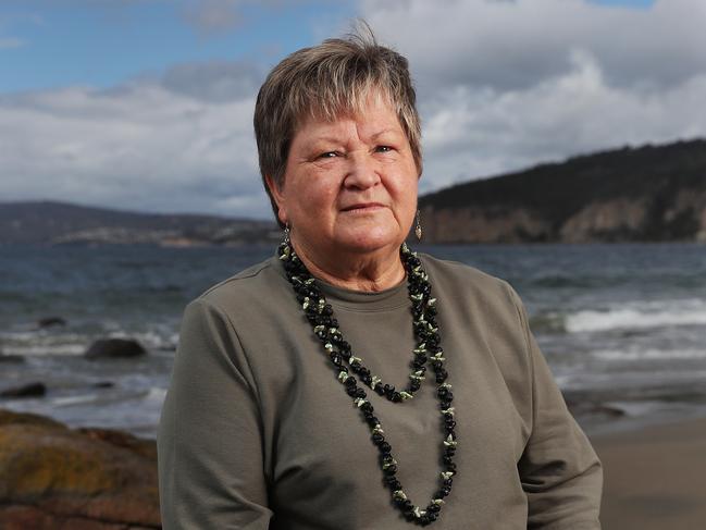 TASWEEKEND.  Aunty Jeanette James.  Palawa Shell Necklace exhibition to be held in January at Bett Gallery in Hobart.  Picture: Nikki Davis-Jones