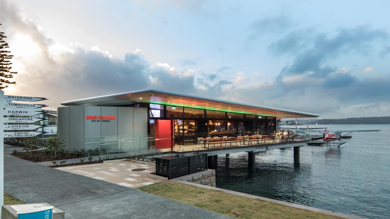 The Sydney Seaplanes base at Rose Bay is to become an upmarket lounge serving fresh seafood, champagne and cocktails to guests before and after flights.