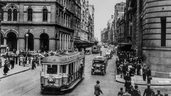 The previous trams in 1938. Picture: City of Sydney Archives