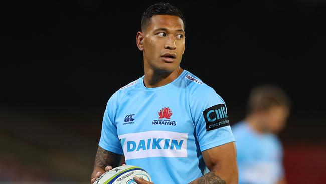 His religious beliefs don’t make Israel Folau’s recent comments any less harmful, inappropriate or unnecessary. Picture: Tony Feder/Getty 