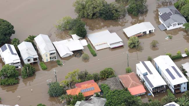 Unprecedented weather conditions that caused devastating flooding in Queensland and New South Wales may been exacerbated by global warming, according to a report by the Bureau of Meteorology. Picture: Liam Kidston