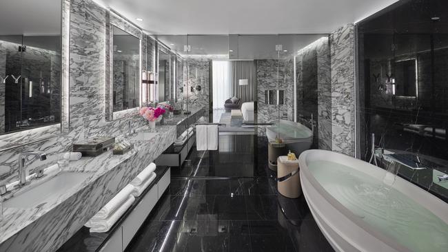 Crystal Villa bathroom at Crown Towers Sydney.