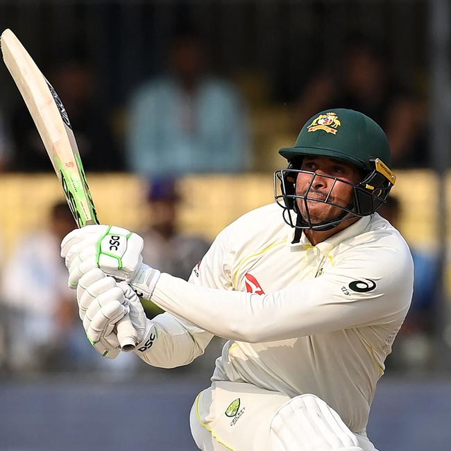 Usman Khawaja played brilliantly in the first innings on a tough Indore pitch.