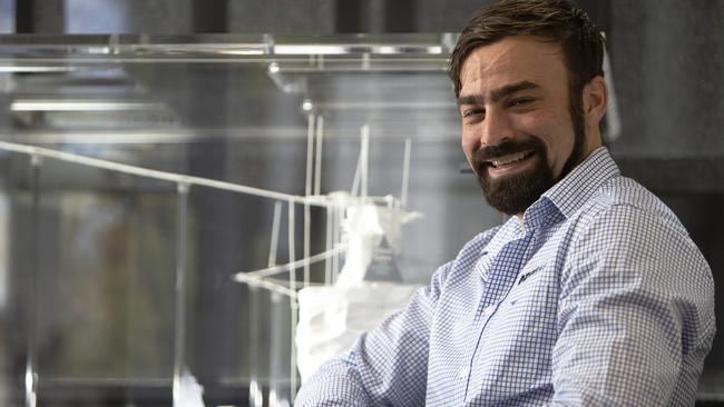 Senior mining engineer Scott Mariager at the OZ Minerals HQ. (AAP/Emma Brasier)