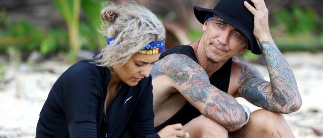 Godfather ... Moana Hope built her relationship with Mat Rogers during season 3 of Australian Survivor, before joining forces again on All Stars. Picture: 10