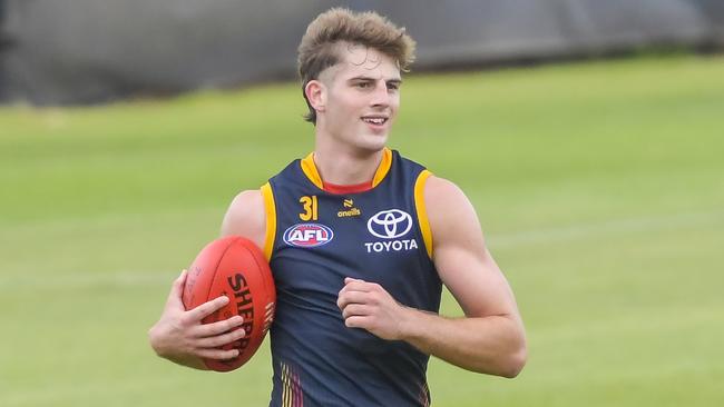 Billy Dowling had 13 disposals on debut. Picture: Roy VanDerVegt