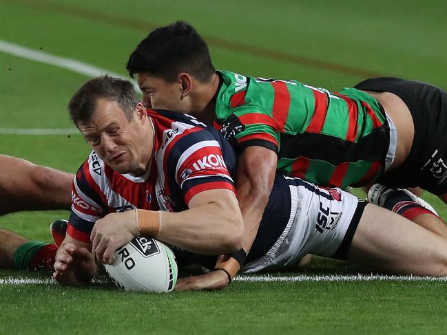 Sydney Roosters veteran Josh Morris hopes more players, especially emerging players, now have the confidence and courage to call out online threats. Picture: Brett Costello