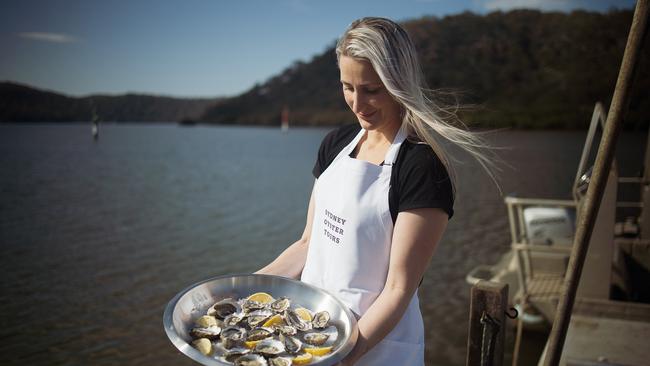 Sheridan Beaumont, operator of Sydney Oyster Tours on the Hawkesbury River.