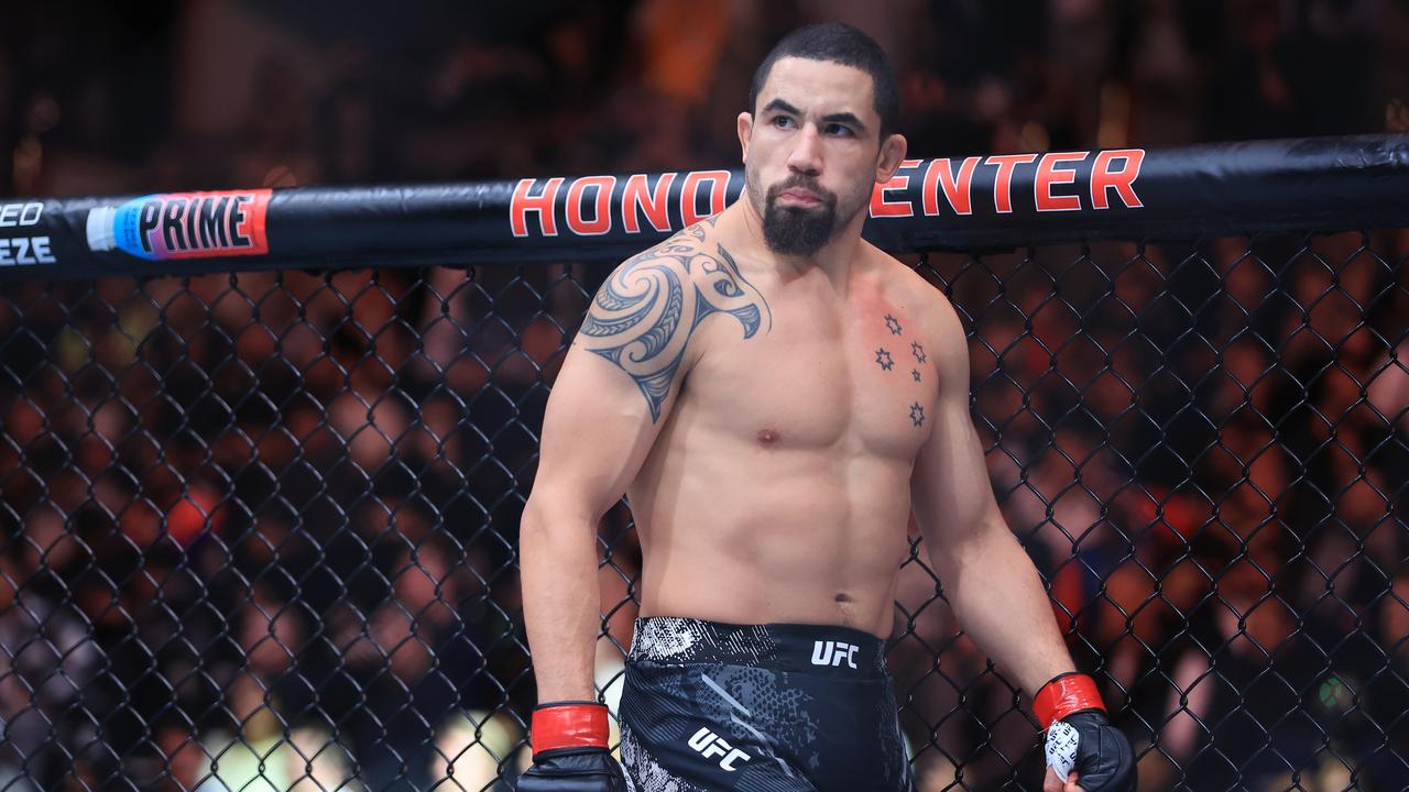 ANAHEIM, CALIFORNIA - FEBRUARY 17: Robert Whittaker of New Zealand prepares to face Paulo Costa of BrazilÂ in their middleweight fight during UFC 298 at Honda Center on February 17, 2024 in Anaheim, California. (Photo by Sean M. Haffey/Getty Images)