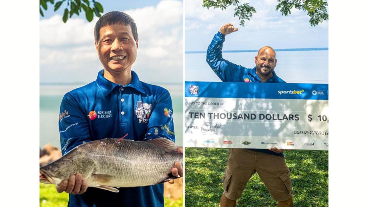 Bing Quan Mo, (a.k.a. Ken) and Theo Vrondos have each caught a $10k Barra within within days of season 10 kicking off. Picture: Supplied.