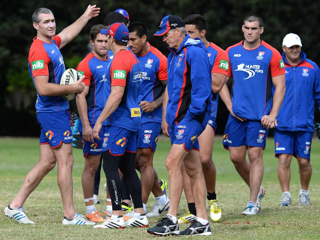 Wayne Bennett endured a mixed bag while coaching the Knights. Picture: Peter Lorimer.