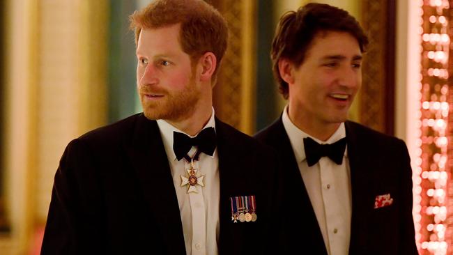 Prince Harry, left, and Canada's Prime Minister Justin Trudeau. Picture: Getty Images.