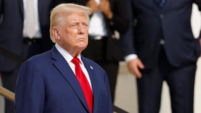 Mr Trump visited the Arlington National Cemetery last Monday, where he laid a wreath at the Tomb of the Unknown Soldier. Picture: Anna Moneymaker/Getty/AFP