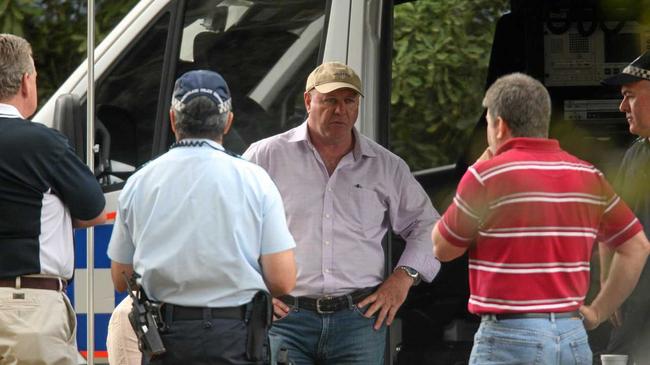 SEARCH: Police and SES at the end of Kings Rd, Glass House Mountains at the base of the search party for Daniel Morcombe whose body they believe may be buried in the area. Picture: Nicholas Falconer