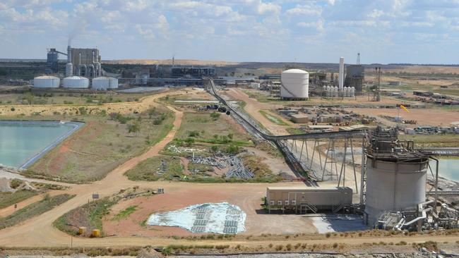 Incitec Pivot's ammonium phosphate plant at Phosphate Hill, south of Mount Isa.