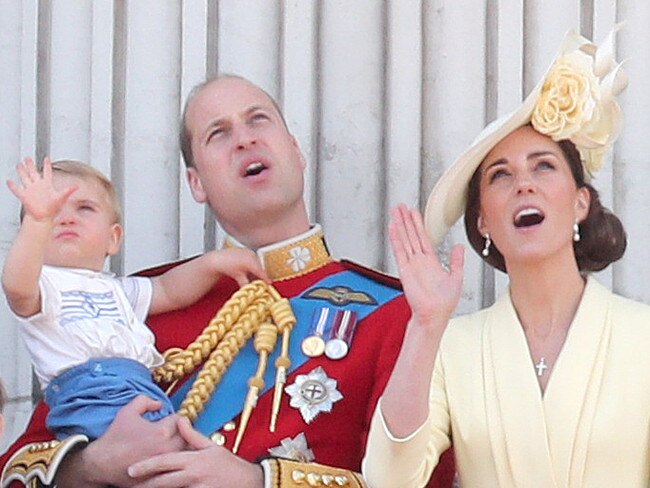 Prince Louis, Prince George, Prince William, Duke of Cambridge, Princess Charlotte and Catherine, Duchess of Cambridge. Picture: Chris Jackson/Getty Images